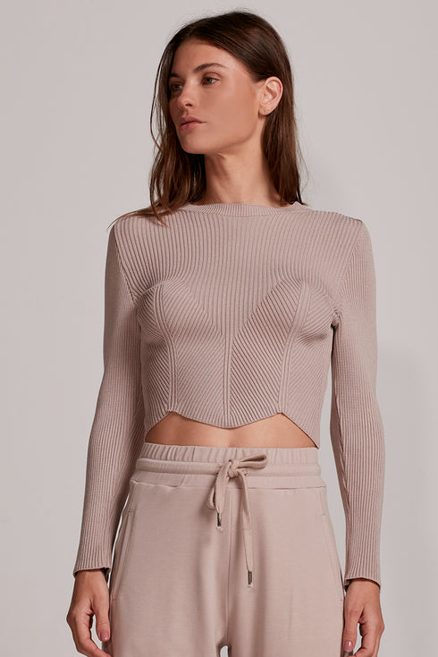CROPPED TRICÕ BEGE